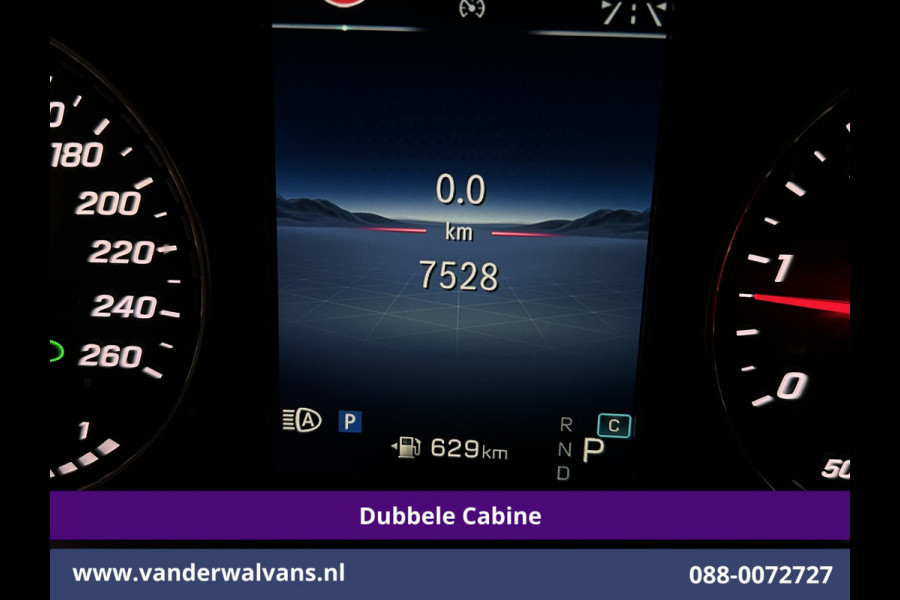 Mercedes-Benz Vito 116 CDI 164pk 9G-Tronic Automaat L2H1 Dubbele Cabine Fabrieksgarantie Euro6 Airco | 5-Zits | 2x zijdeur | 360 graden Camera Navigatie, LED, LM Velgen, 2500kg Trekhaak, Adaptieve Cruisecontrol, Parkeersensoren, Isofix, MBUX