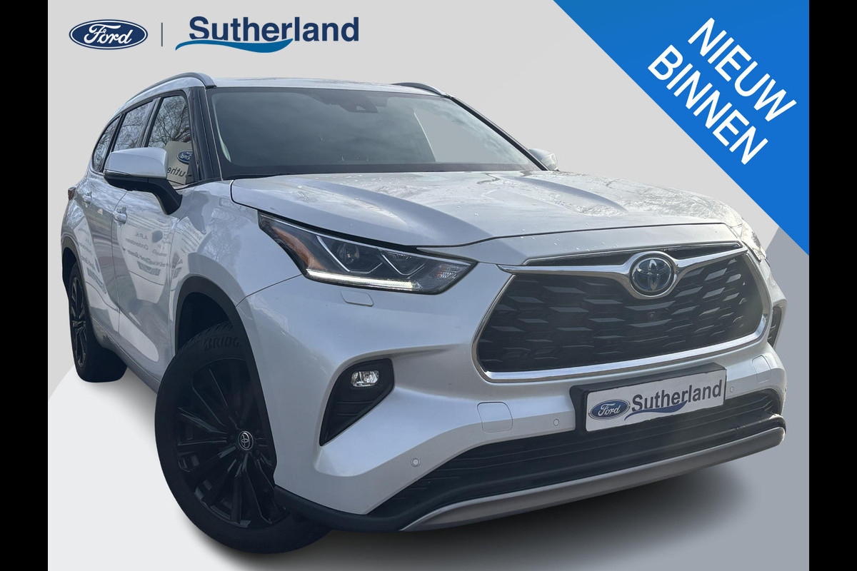 Toyota highlander 2.5 AWD Hybrid Premium | 7p |  Panoramadak | 360 graden camera | Platinum Pearl White | Adaptieve cruisecontrol | JBL audio | Head up Display | Stoelverwarming | Achterbank verwarmd | SCI