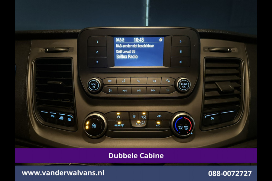 Ford Transit Custom 2.0 TDCI 131pk L2H1 Dubbele Cabine Euro6 Airco | 6-Zits | LED | Cruisecontrol | Parkeersensoren Achterklep, 2800kg trekvermogen
