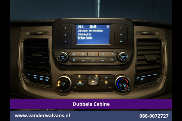 Ford Transit Custom 2.0 TDCI 131pk L2H1 Dubbele Cabine Euro6 Airco | 6-Zits | LED | Cruisecontrol | Parkeersensoren Achterklep, 2800kg trekvermogen