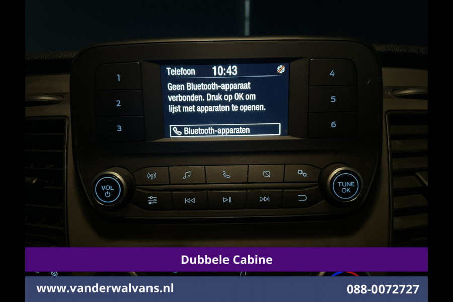 Ford Transit Custom 2.0 TDCI 131pk L2H1 Dubbele Cabine Euro6 Airco | 6-Zits | LED | Cruisecontrol | Parkeersensoren Achterklep, 2800kg trekvermogen
