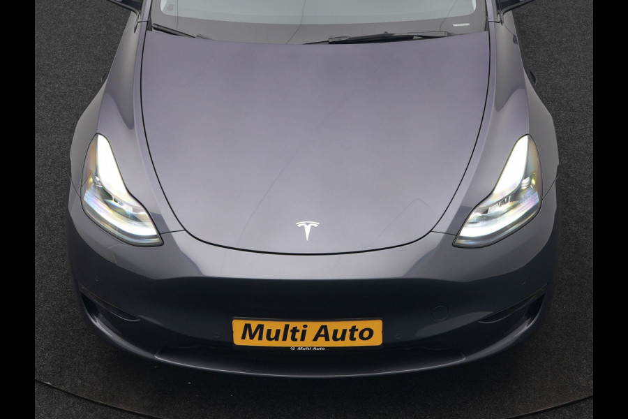 Tesla Model Y Long Range AWD 75 kWh 441pk SOH 92,3% | Full Self-Driving Capability | Panodak | Adaptive Cruise | Lederen Sportstoelen Memory & Verwarmd | Camera | Navigatie |