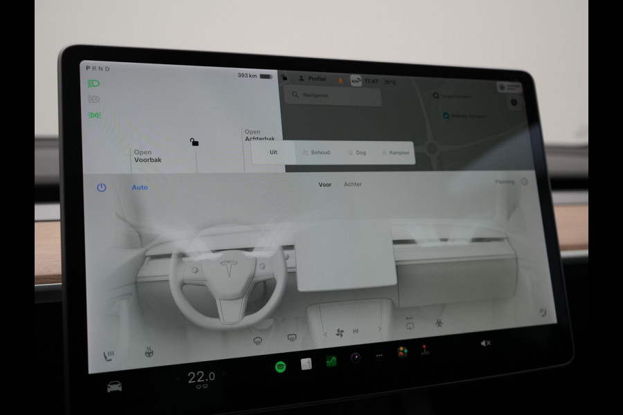 Tesla Model Y Long Range AWD 75 kWh 441pk SOH 92,3% | Full Self-Driving Capability | Panodak | Adaptive Cruise | Lederen Sportstoelen Memory & Verwarmd | Camera | Navigatie |