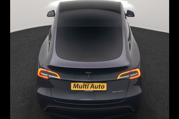 Tesla Model Y Long Range AWD 75 kWh 441pk SOH 92,3% | Full Self-Driving Capability | Panodak | Adaptive Cruise | Lederen Sportstoelen Memory & Verwarmd | Camera | Navigatie |