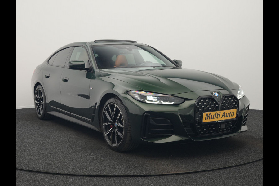 BMW 4 Serie Coupé 430i M Sport 245pk Dealer O.H Sanremo Green | Panodak | Lederen Competition Stoelen Memory & Verwarmd | Adaptive Onderstel | 360 Camera | Harman & Kardon | 19" L.M | Carbon | Apple Carplay | Navigatie | Blis | Virtual | DAB |