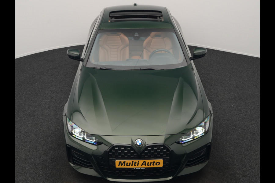 BMW 4 Serie Coupé 430i M Sport 245pk Dealer O.H Sanremo Green | Panodak | Lederen Competition Stoelen Memory & Verwarmd | Adaptive Onderstel | 360 Camera | Harman & Kardon | 19" L.M | Carbon | Apple Carplay | Navigatie | Blis | Virtual | DAB |