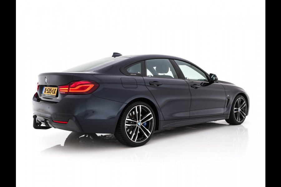 BMW 4 Serie Gran Coupé 420i M-Sportpack High Executive Edition (INCL-BTW) Aut. *LEATHER | FULL-LED | DIGI-COCKPIT | HIFI-SOUND | HEATED-SPORTSEATS | DAB+ | CAMERA | SHIFTPADDLES | PRIVACYGLASS | HEAD-UP | TOWBAR | KEYLESS | CARBON-INLAY | 19''ALU*