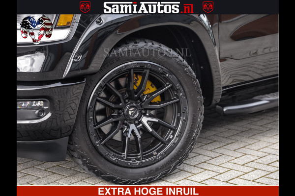 Dodge Ram 1500 HULK | 5.7 V8 | STRIPING | LUCHT VERING | LARAMIE SPORT BLACK ON BLACK | MEGA DIK | CREW CAB DUBBELE CABINE | 5 PERSOONS | DC | DIKKE WILEN | WIDE BODY |