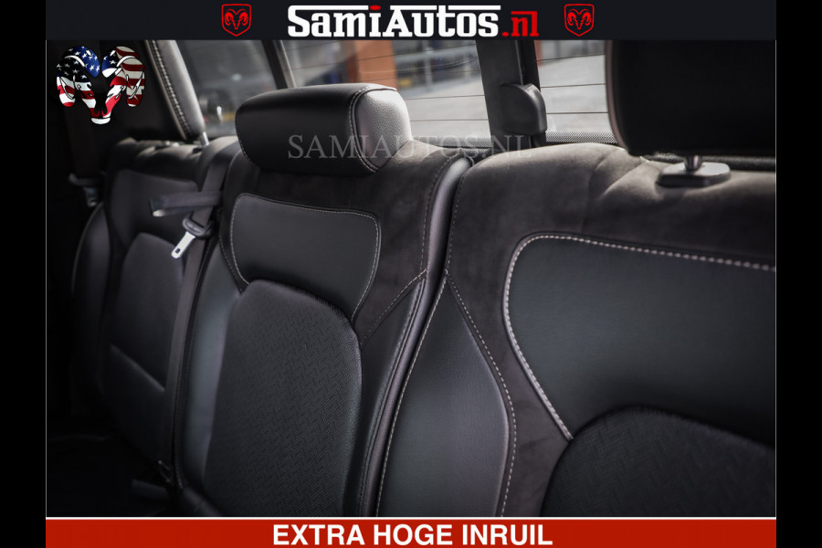 Dodge Ram 1500 HULK | 5.7 V8 | STRIPING | LUCHT VERING | LARAMIE SPORT BLACK ON BLACK | MEGA DIK | CREW CAB DUBBELE CABINE | 5 PERSOONS | DC | DIKKE WILEN | WIDE BODY |