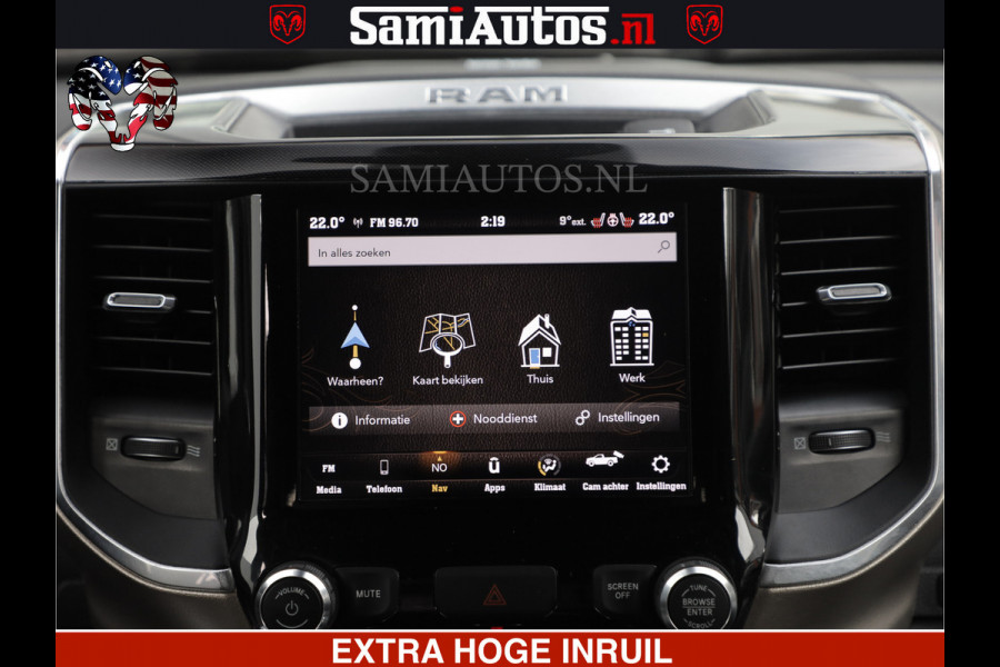 Dodge Ram 1500 HULK | 5.7 V8 | STRIPING | LUCHT VERING | LARAMIE SPORT BLACK ON BLACK | MEGA DIK | CREW CAB DUBBELE CABINE | 5 PERSOONS | DC | DIKKE WILEN | WIDE BODY |