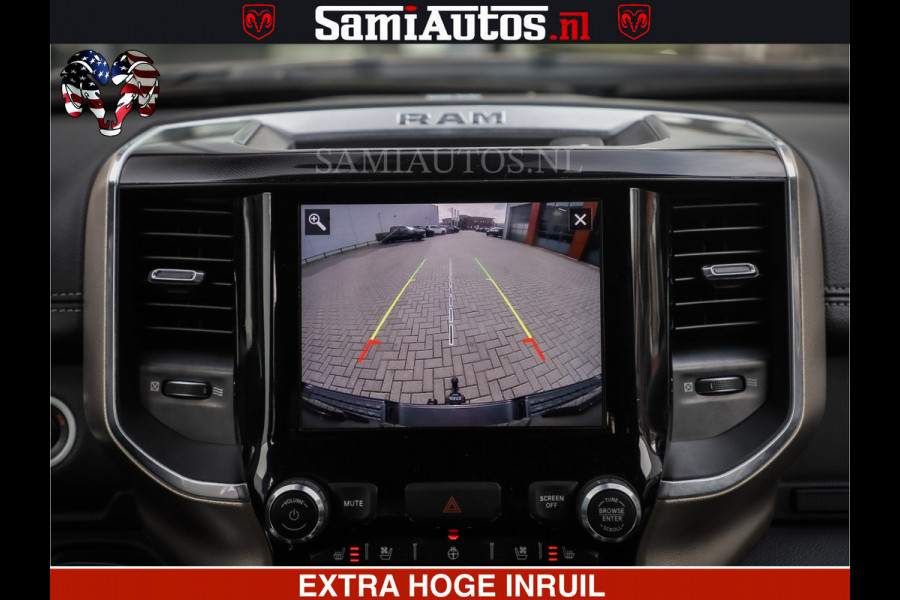 Dodge Ram 1500 HULK | 5.7 V8 | STRIPING | LUCHT VERING | LARAMIE SPORT BLACK ON BLACK | MEGA DIK | CREW CAB DUBBELE CABINE | 5 PERSOONS | DC | DIKKE WILEN | WIDE BODY |