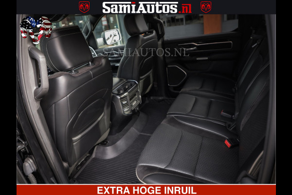 Dodge Ram 1500 HULK | 5.7 V8 | STRIPING | LUCHT VERING | LARAMIE SPORT BLACK ON BLACK | MEGA DIK | CREW CAB DUBBELE CABINE | 5 PERSOONS | DC | DIKKE WILEN | WIDE BODY |