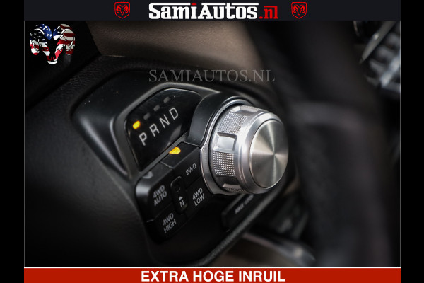 Dodge Ram 1500 HULK | 5.7 V8 | STRIPING | LUCHT VERING | LARAMIE SPORT BLACK ON BLACK | MEGA DIK | CREW CAB DUBBELE CABINE | 5 PERSOONS | DC | DIKKE WILEN | WIDE BODY |