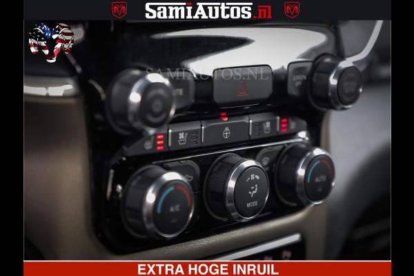 Dodge Ram 1500 HULK | 5.7 V8 | STRIPING | LUCHT VERING | LARAMIE SPORT BLACK ON BLACK | MEGA DIK | CREW CAB DUBBELE CABINE | 5 PERSOONS | DC | DIKKE WILEN | WIDE BODY |