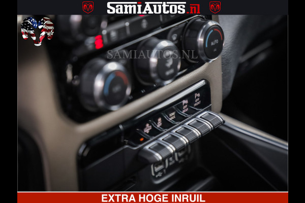 Dodge Ram 1500 HULK | 5.7 V8 | STRIPING | LUCHT VERING | LARAMIE SPORT BLACK ON BLACK | MEGA DIK | CREW CAB DUBBELE CABINE | 5 PERSOONS | DC | DIKKE WILEN | WIDE BODY |