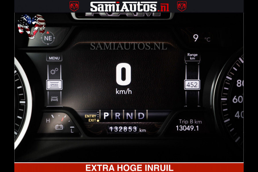 Dodge Ram 1500 HULK | 5.7 V8 | STRIPING | LUCHT VERING | LARAMIE SPORT BLACK ON BLACK | MEGA DIK | CREW CAB DUBBELE CABINE | 5 PERSOONS | DC | DIKKE WILEN | WIDE BODY |