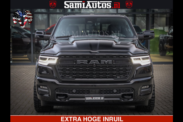 Dodge Ram LIMITED NIGHT H.O 540 PK 706 Nm | XB9 | MASSAGE | BOM VOL | CREW CAB | DUBBELE CABINE | GRIJSKENTEKEN | 5 PERSOONS | DE MEEST LUXUEUZE en BEGEERDE Pick-up