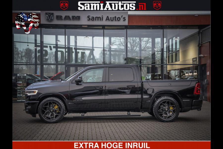 Dodge Ram LIMITED NIGHT H.O 540 PK 706 Nm | XB9 | MASSAGE | BOM VOL | CREW CAB | DUBBELE CABINE | GRIJSKENTEKEN | 5 PERSOONS | DE MEEST LUXUEUZE en BEGEERDE Pick-up