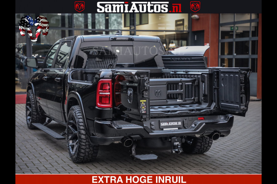 Dodge Ram LIMITED NIGHT H.O 540 PK 706 Nm | XB9 | MASSAGE | BOM VOL | CREW CAB | DUBBELE CABINE | GRIJSKENTEKEN | 5 PERSOONS | DE MEEST LUXUEUZE en BEGEERDE Pick-up