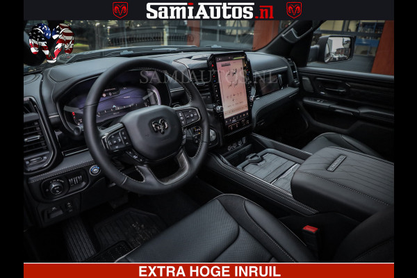 Dodge Ram LIMITED NIGHT H.O 540 PK 706 Nm | XB9 | MASSAGE | BOM VOL | CREW CAB | DUBBELE CABINE | GRIJSKENTEKEN | 5 PERSOONS | DE MEEST LUXUEUZE en BEGEERDE Pick-up