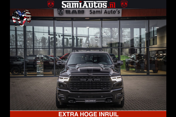 Dodge Ram LIMITED NIGHT H.O 540 PK 706 Nm | XB9 | MASSAGE | BOM VOL | CREW CAB | DUBBELE CABINE | GRIJSKENTEKEN | 5 PERSOONS | DE MEEST LUXUEUZE en BEGEERDE Pick-up