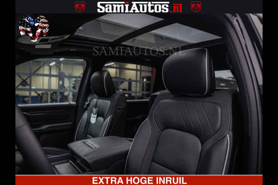 Dodge Ram LIMITED NIGHT H.O 540 PK 706 Nm | XB9 | MASSAGE | BOM VOL | CREW CAB | DUBBELE CABINE | GRIJSKENTEKEN | 5 PERSOONS | DE MEEST LUXUEUZE en BEGEERDE Pick-up