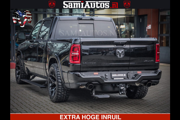 Dodge Ram LIMITED NIGHT H.O 540 PK 706 Nm | XB9 | MASSAGE | BOM VOL | CREW CAB | DUBBELE CABINE | GRIJSKENTEKEN | 5 PERSOONS | DE MEEST LUXUEUZE en BEGEERDE Pick-up