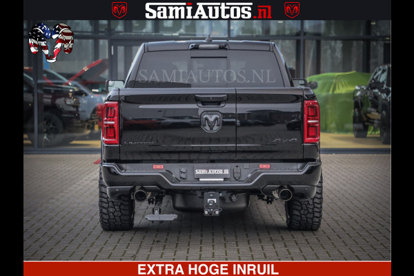 Dodge Ram LIMITED NIGHT H.O 540 PK 706 Nm | XB9 | MASSAGE | BOM VOL | CREW CAB | DUBBELE CABINE | GRIJSKENTEKEN | 5 PERSOONS | DE MEEST LUXUEUZE en BEGEERDE Pick-up