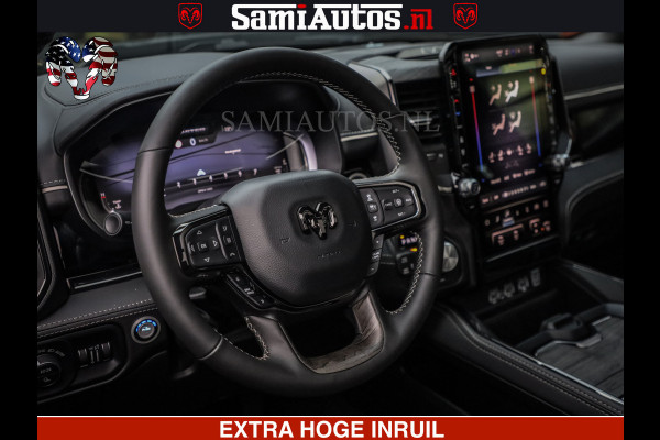 Dodge Ram LIMITED NIGHT H.O 540 PK 706 Nm | XB9 | MASSAGE | BOM VOL | CREW CAB | DUBBELE CABINE | GRIJSKENTEKEN | 5 PERSOONS | DE MEEST LUXUEUZE en BEGEERDE Pick-up