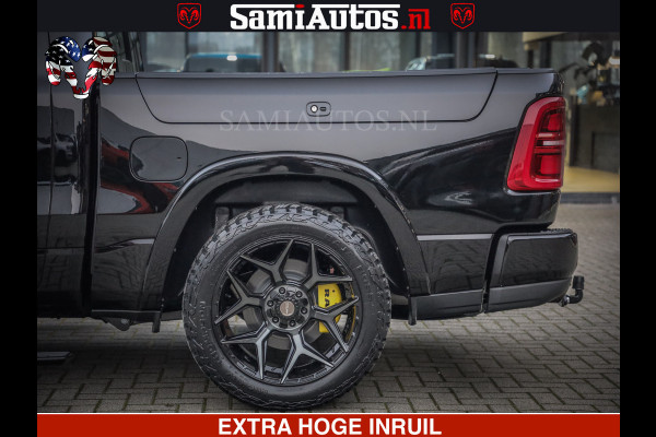 Dodge Ram LIMITED NIGHT H.O 540 PK 706 Nm | XB9 | MASSAGE | BOM VOL | CREW CAB | DUBBELE CABINE | GRIJSKENTEKEN | 5 PERSOONS | DE MEEST LUXUEUZE en BEGEERDE Pick-up