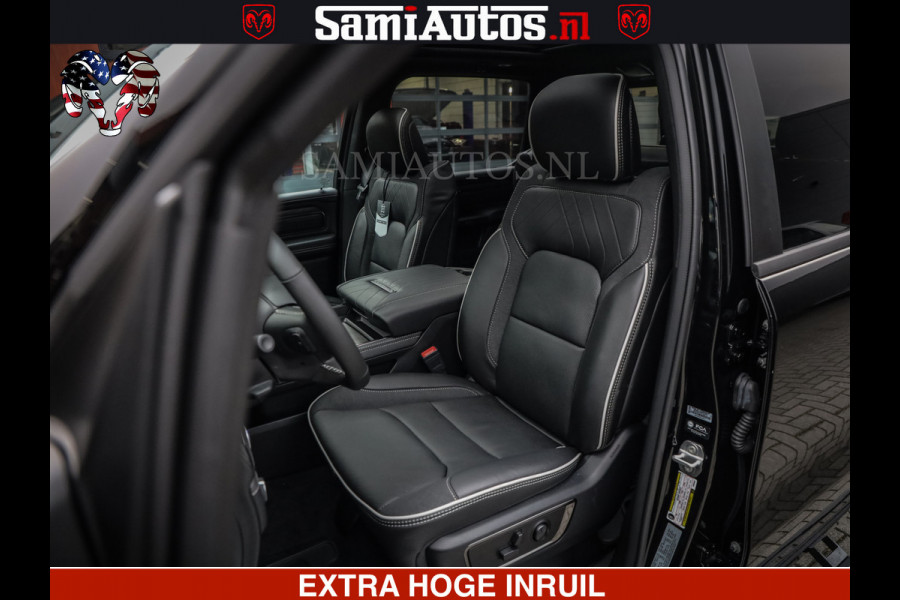 Dodge Ram LIMITED NIGHT H.O 540 PK 706 Nm | XB9 | MASSAGE | BOM VOL | CREW CAB | DUBBELE CABINE | GRIJSKENTEKEN | 5 PERSOONS | DE MEEST LUXUEUZE en BEGEERDE Pick-up