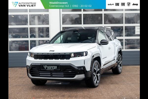 Jeep Compass First Edition 74 kWh | Uit voorraad leverbaar !| Adapt. Cruise | Camera | Carplay | 20" | Elektr. A-Klep | Navi | Winter Pack | Schuif/Kanteldak | Premium Pack | Conv. Pack | Warmtepomp