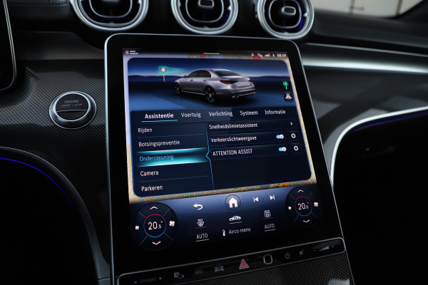 Mercedes-Benz C-Klasse 300e AMG | 313PK | Head-up | Keyless-go | Pano | Sfeerverlichting | Digital-light | Leder | Memory | Stoelverw. | 2022.