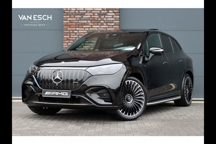 Mercedes-Benz EQE SUV AMG 43 4MATIC Premium 91 kWh | Hyperscreen | Luchtvering | Achterasbesturing | Distronic+ | Carbon | Burmester | Trekhaak | Warmtepomp | Verwarmd Stuurwiel | HUD | Panoramadak |