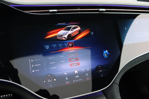 Mercedes-Benz EQE SUV AMG 43 4MATIC Premium 91 kWh | Hyperscreen | Luchtvering | Achterasbesturing | Distronic+ | Carbon | Burmester | Trekhaak | Warmtepomp | Verwarmd Stuurwiel | HUD | Panoramadak |