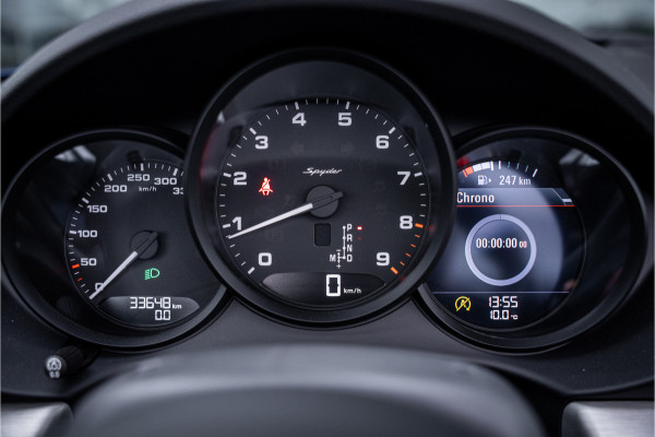 Porsche 718 Spyder 4.0 (420pk) ** PCCB Ceramic ** PDLS+ ** AppleCarplay ** PVTS ** Sport Chrono Sportstoelen Plus ** PTV ** Sportuitlaat