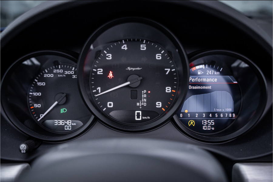 Porsche 718 Spyder 4.0 (420pk) ** PCCB Ceramic ** PDLS+ ** AppleCarplay ** PVTS ** Sport Chrono Sportstoelen Plus ** PTV ** Sportuitlaat
