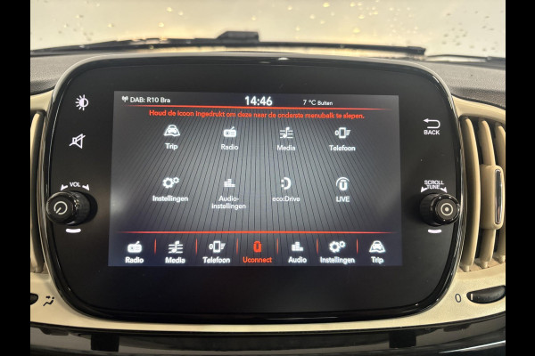 Fiat 500 1.0 Hybrid Lounge Plus | Navigatie | Panorama Dak | Parkeersensoren Achter | Climatronic | lichtmetalen Velgen | Dab