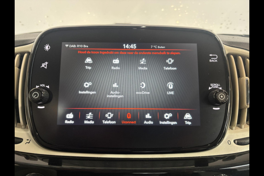 Fiat 500 1.0 Hybrid Lounge Plus | Navigatie | Panorama Dak | Parkeersensoren Achter | Climatronic | lichtmetalen Velgen | Dab