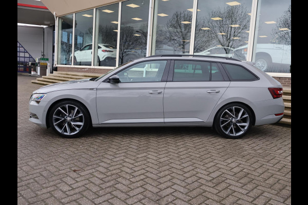 Škoda Superb Combi 1.4 TSI ACT 150 PK SPORTLINE DSG AUT. *STEEL GREY* + WEGKL. TREKHAAK | PANORAMA | 19 INCH | CANTON | ADAPTIVE CRUISE | ALCANTARA