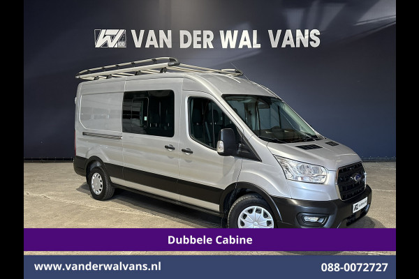 Ford Transit 2.0 TDCI 131pk L3H2 Dubbele Cabine Euro6 Airco | 7-Zits | Imperiaal | 2500kg Trekhaak | Cruisecontrol Verwarmde voorruit, Parkeersensoren