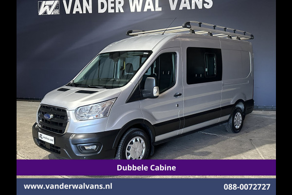 Ford Transit 2.0 TDCI 131pk L3H2 Dubbele Cabine Euro6 Airco | 7-Zits | Imperiaal | 2500kg Trekhaak | Cruisecontrol Verwarmde voorruit, Parkeersensoren
