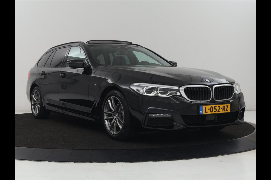 BMW 5 Serie 520i M Sport | Panoramadak | Stoelventilatie | Head-Up | 360 Camera | Leder | Adaptief LED | Memory | Carplay | Sfeerverlichting | Achterbankverwarming | Navigatie | Stuurverwarming