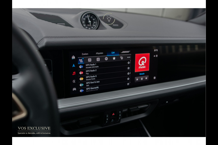 Porsche Cayenne 3.0 E-Hybrid SportDesign|Passenger Display|21''|Luchtvering|HUD|ACC|Bose|18-voudig|Panorama|Stoelkoeling