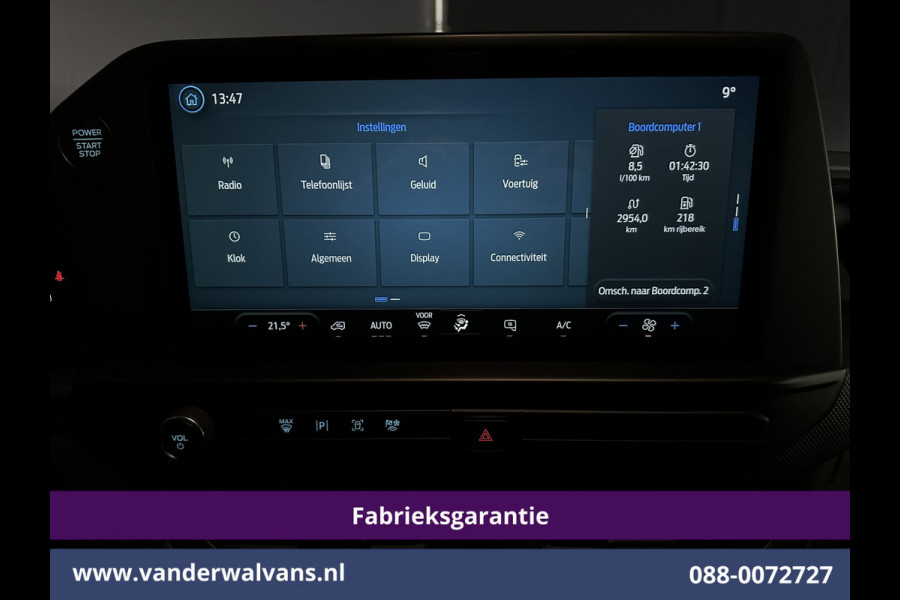 Ford Transit Custom 2.0 TDCI 136pk L2H1 Fabrieksgarantie Euro6 Airco | Camera | LED | Apple Carplay | Cruisecontrol Android Auto, Leder, Verwarmde voorruit, Parkeersensoren, Bijrijdersbank, 2740kg laadvermogen