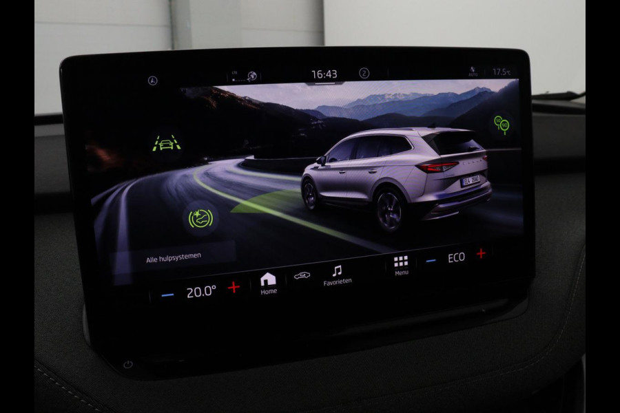 Škoda ENYAQ iV 60 | Trekhaak | Half leder | Carplay | Navigatie | Full LED | 19'' | Cruise control | Sfeerverlichting | Parkeerhulp | Climate control