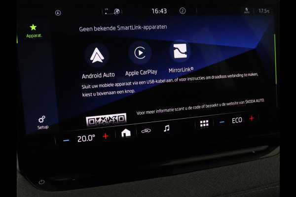 Škoda ENYAQ iV 60 | Trekhaak | Half leder | Carplay | Navigatie | Full LED | 19'' | Cruise control | Sfeerverlichting | Parkeerhulp | Climate control