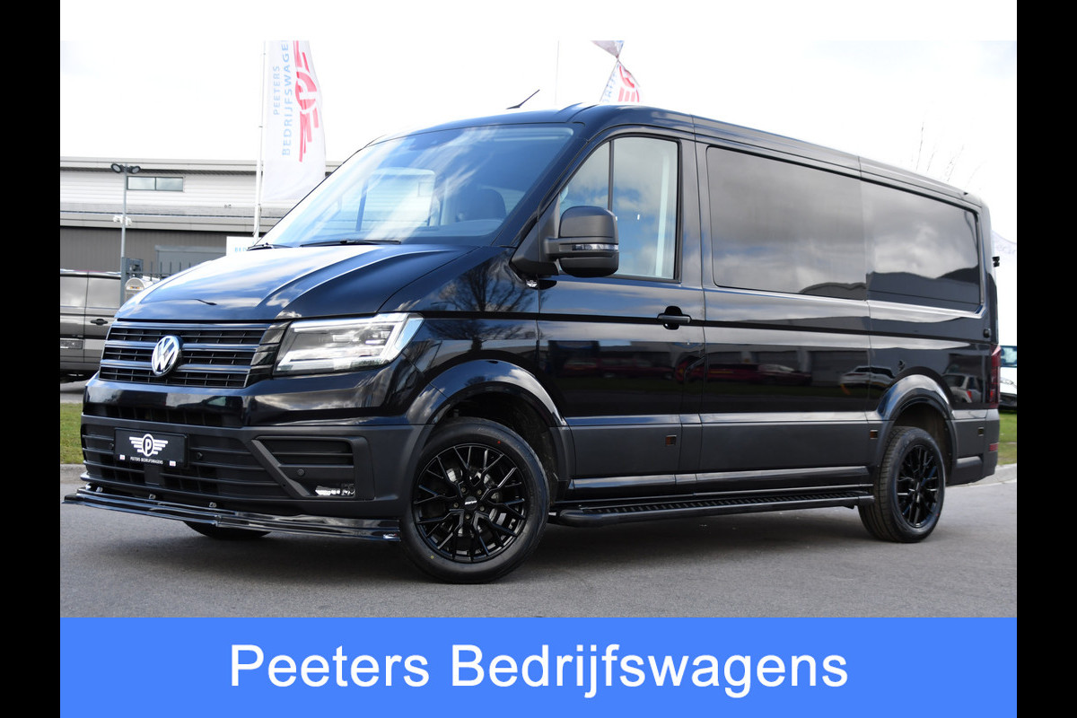 Volkswagen Crafter 35 2.0 TDI L3H2 DC Black Edition Cruise, Camera, Carplay, LED, Clima, Voorruit verwarming, Automaat, 7 Zits, Uniek!