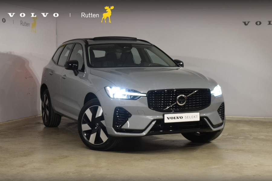Volvo XC60 T6 350PK Automaat Plug-in Hybrid AWD Ultra Dark / Navigatie / Luchtvering / 360 Camera / Adaptieve Cruise Control / Stuurverwarming / Stoelverwarming v+a / Elektr. Achterklep / Schuifdak / Trekhaak
