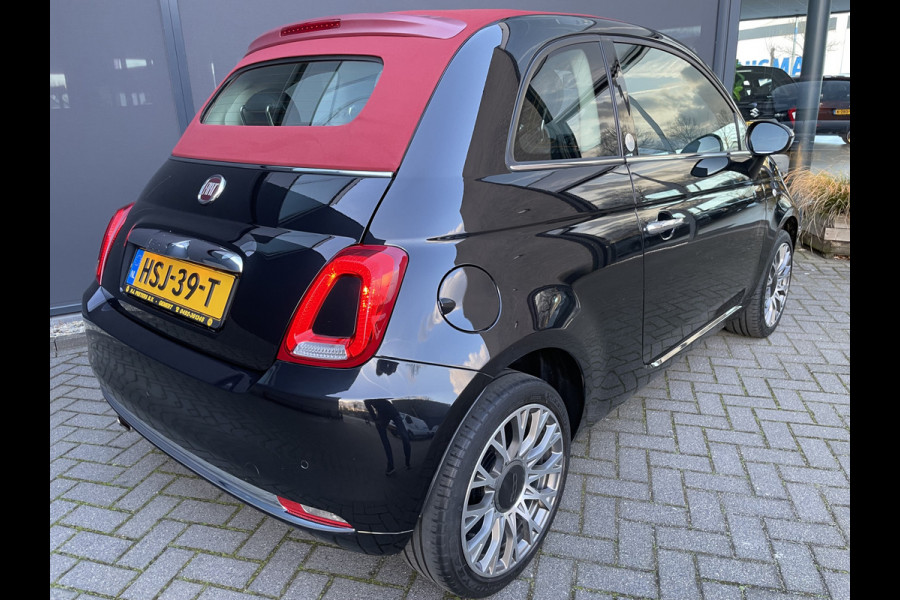 Fiat 500C 1.2 Lounge Airco - Apple carplay - Cruise control - Parkeersensor achter - Navigatiesysteem - Radio - Bluetooth - Licht metalen velgen 16 inch - Start/stop systeem - Elektrische ramen voor - Led dagverl